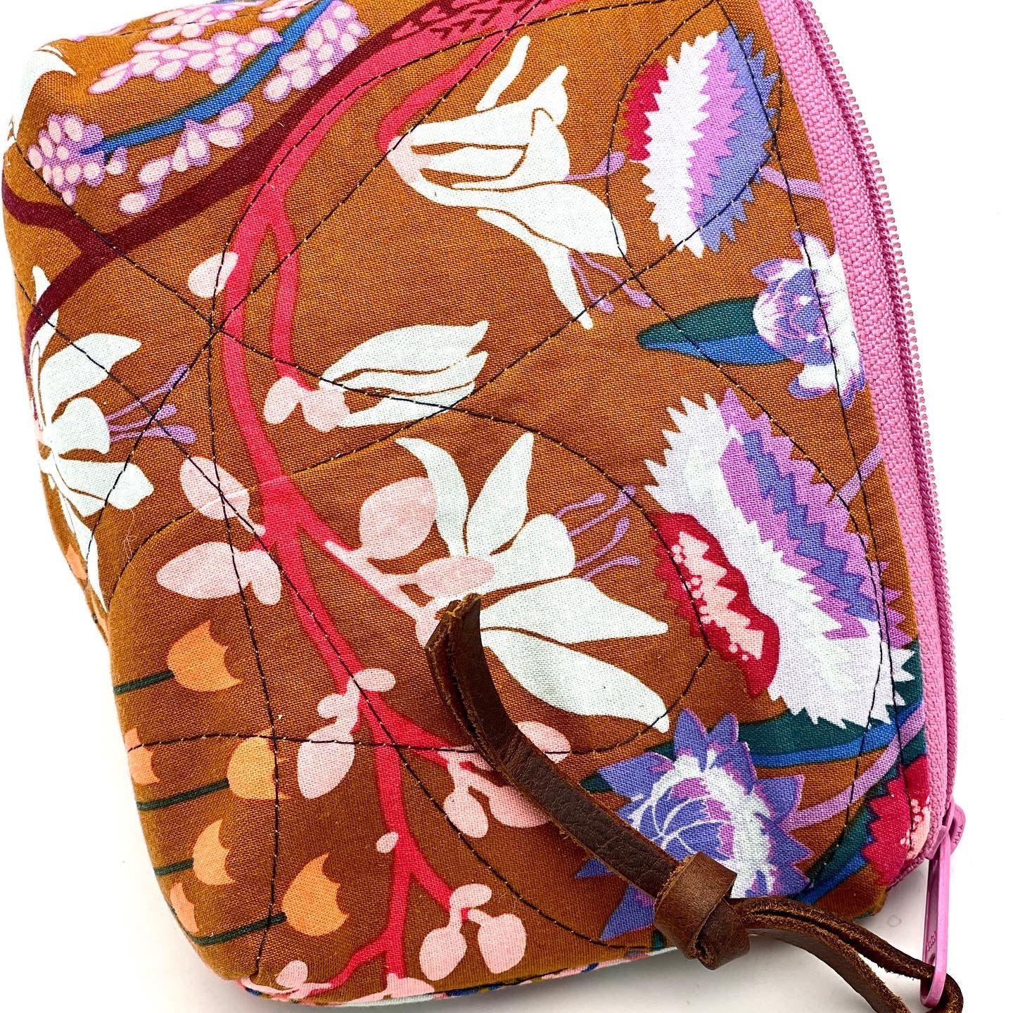Quilted Floral Fall Pouch